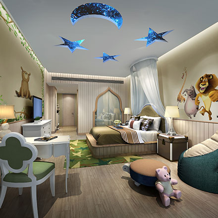 酒店形象设计公司构想空中花园酒店标识。