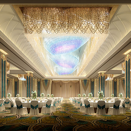 酒店形象设计公司为仪式点设计。