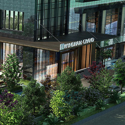 酒店形象设计公司构想火星酒店标识。